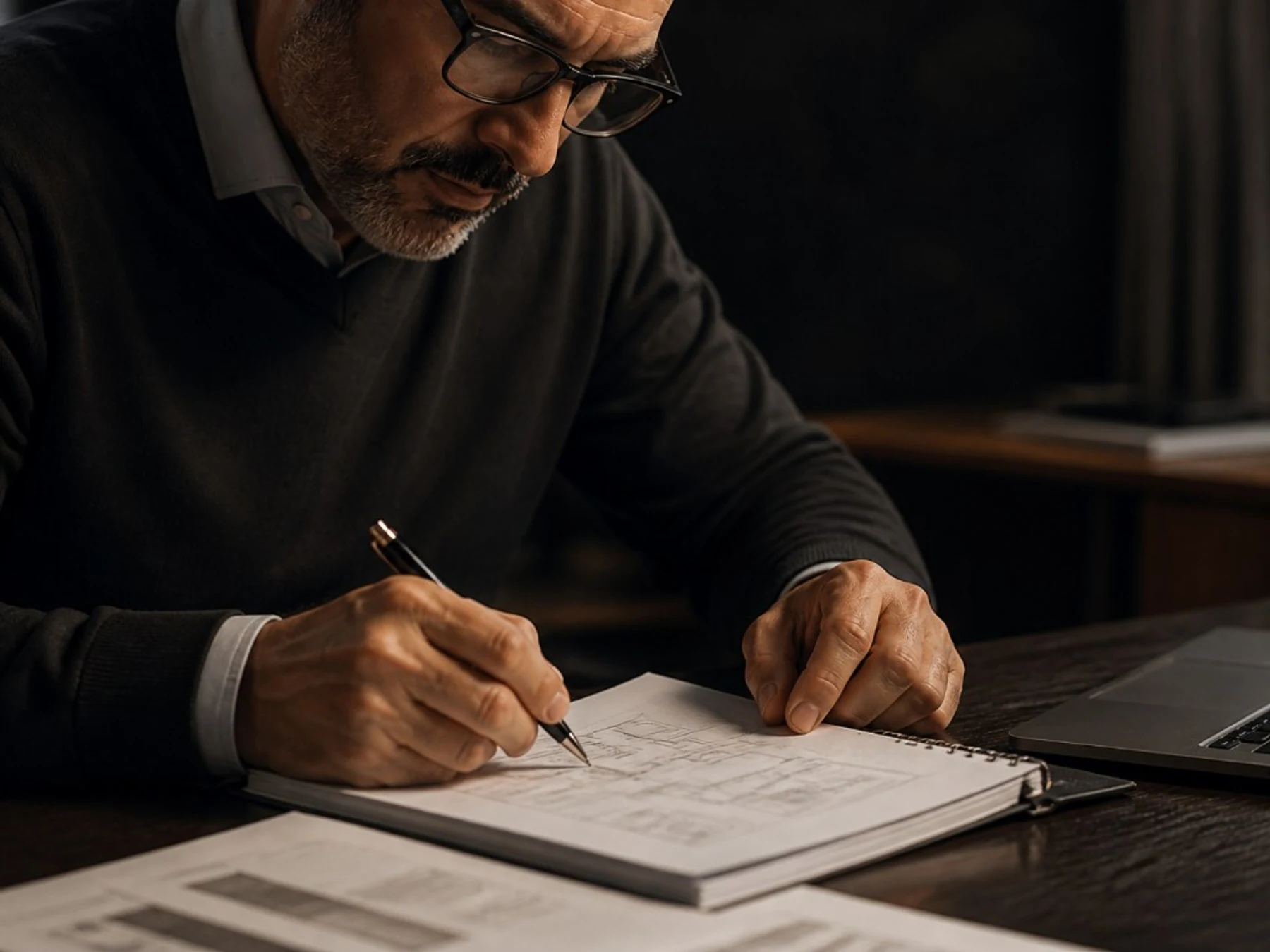 An experienced professional documenting an operational process.